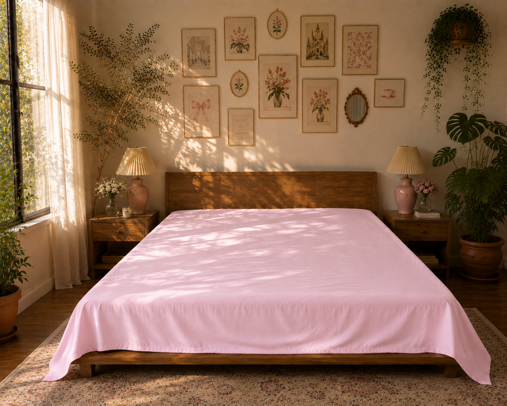 Bubblegum Macaron Flat Sheet (Mix & Match) – 100% Cotton
