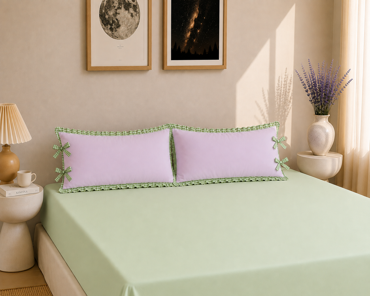 Heather & Mint Bedsheet Set – 100% Cotton