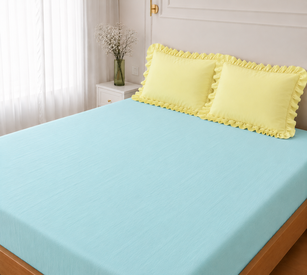 Lemon Frosting Bedsheet Set – 100% Cotton