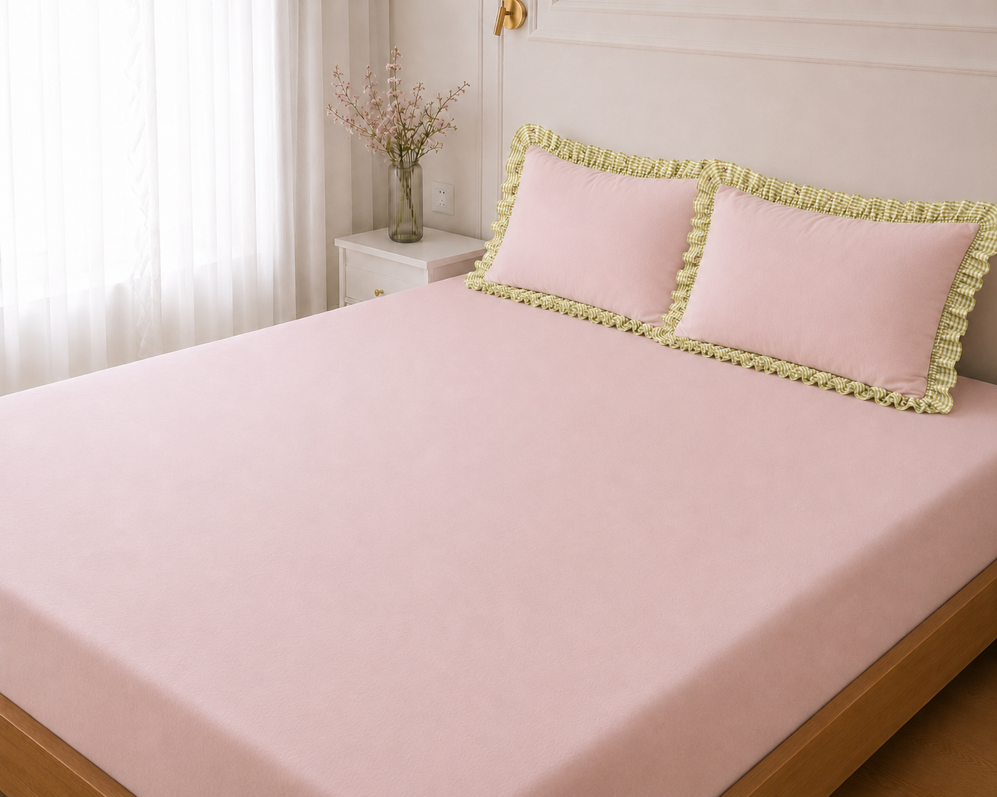 Sweet Cherry Garden Bedsheet Set – 100% Cotton King Size