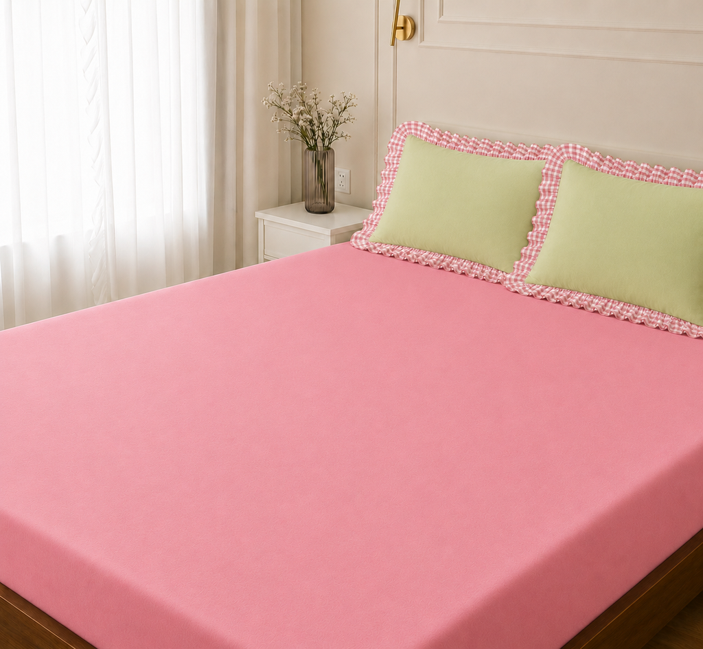 Berry Matcha Bedsheet Set – 100% Cotton