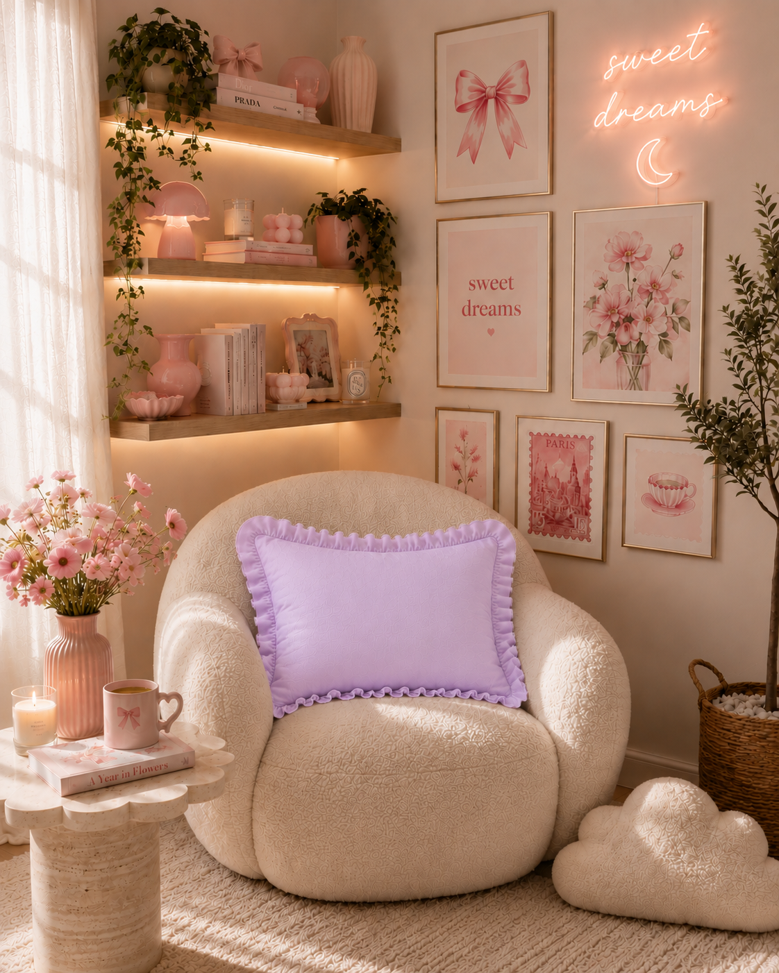Lavender Macaron Pillow Cover Set (Mix & Match) – 100% Cotton