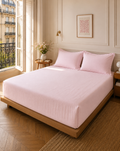 Rose Quartz Bedsheet set- 100% Cotton King Size