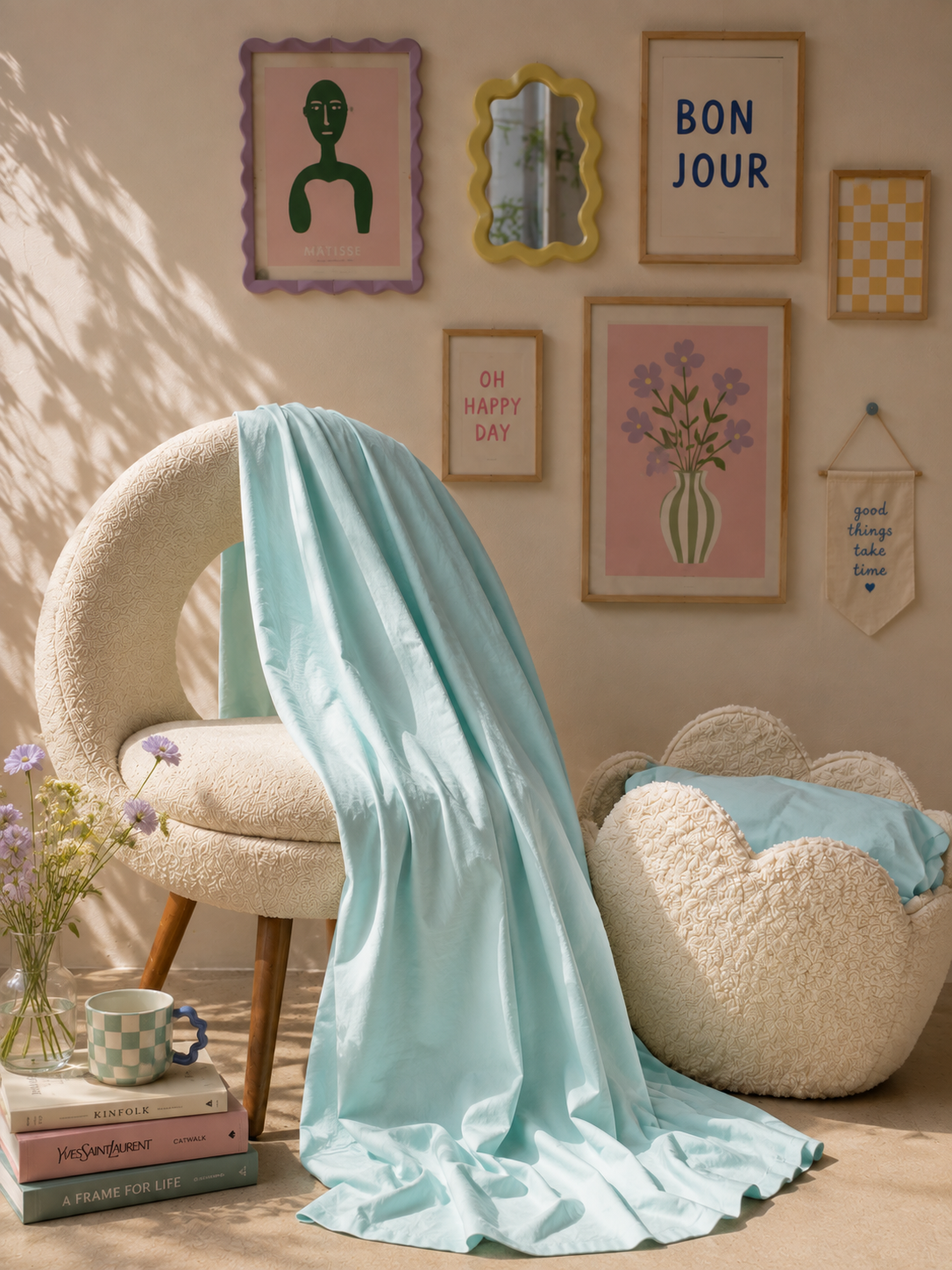 Icy Blue Popsicle Flat Sheet (Mix & Match) – 100% Cotton