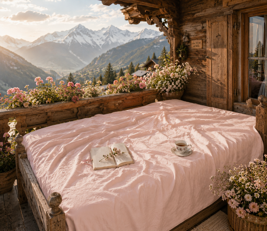 Sakura River Bedsheet Set – 100% Cotton King Size