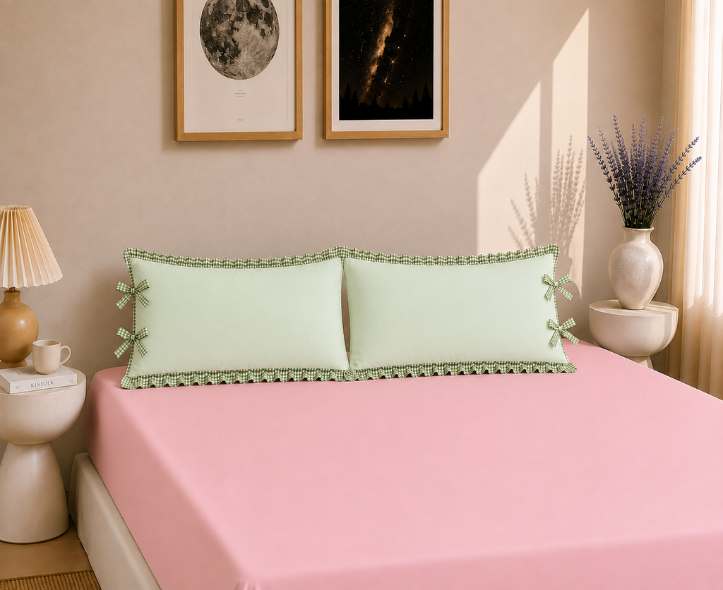 Cherry Meadow Bedsheet Set – 100% Cotton