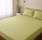 Lime green Bedsheet set - 100% Cotton Queen Size