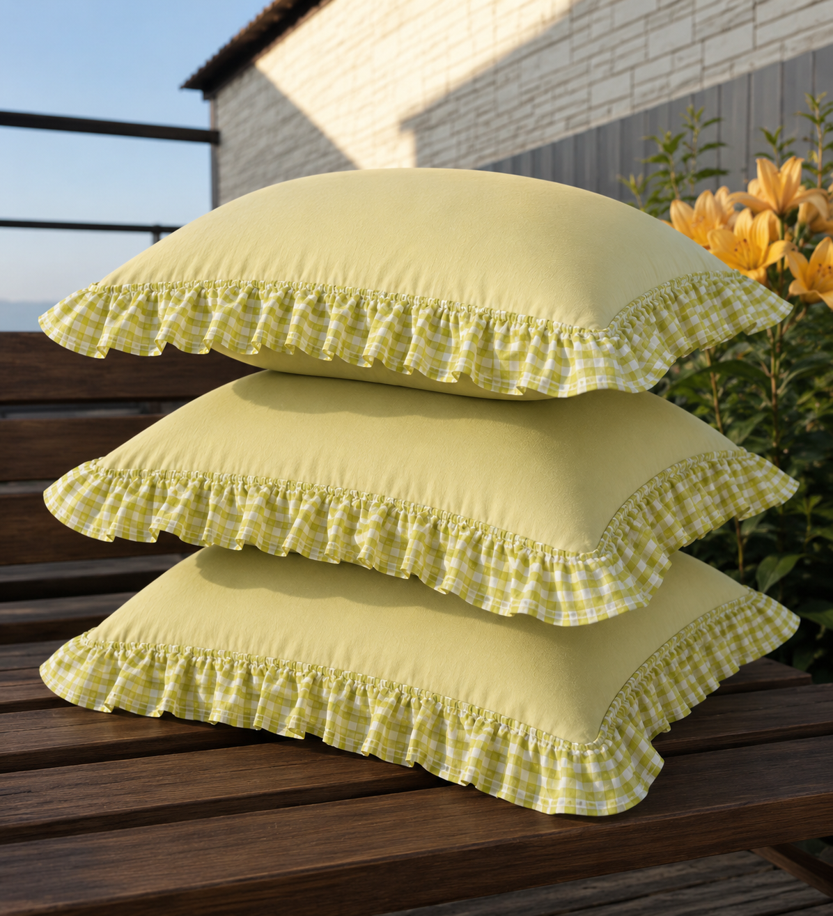 Lime green Bedsheet set - 100% Cotton Queen Size