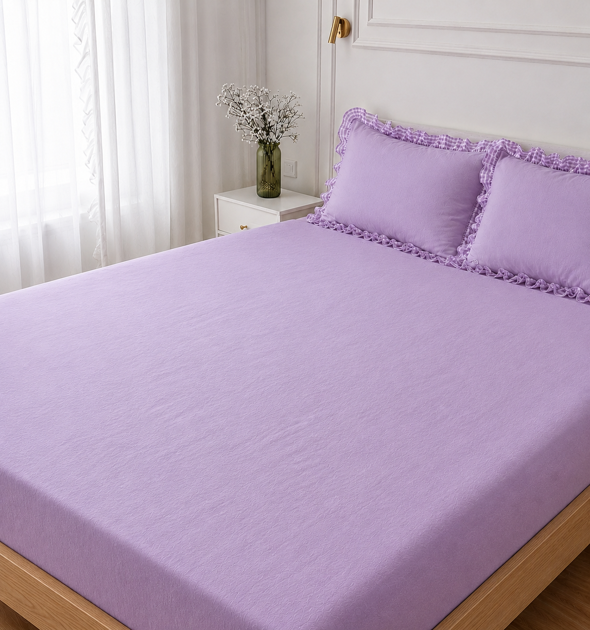 Lilac Haze Bedding set - 100% Cotton Queen Size