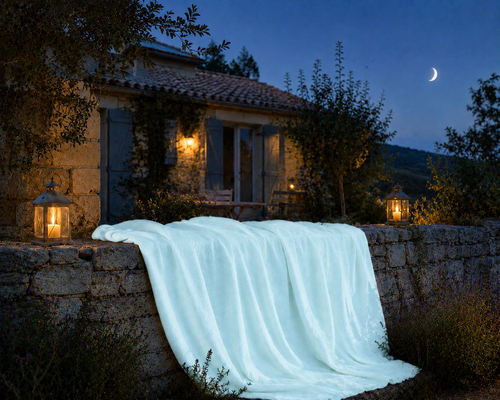 Blue Sky Blushes Bedsheet Set – 100% Cotton